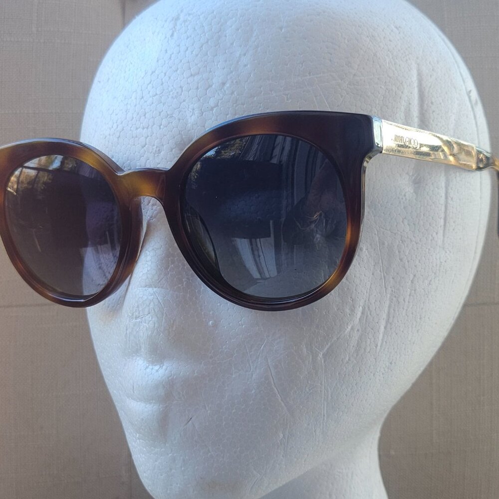 Jimmy Choo Ladies Vivy Havana Sunglasses Round Full Rim Shades - Picture 2 of 16